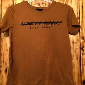 Women’s Rust Brown Forever21 Graphic Tee Size S